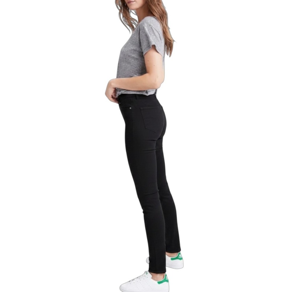 Madewell Womens 24P High-Rise Skinny Jeans Black Tencel Denim MB702 NWT Petite